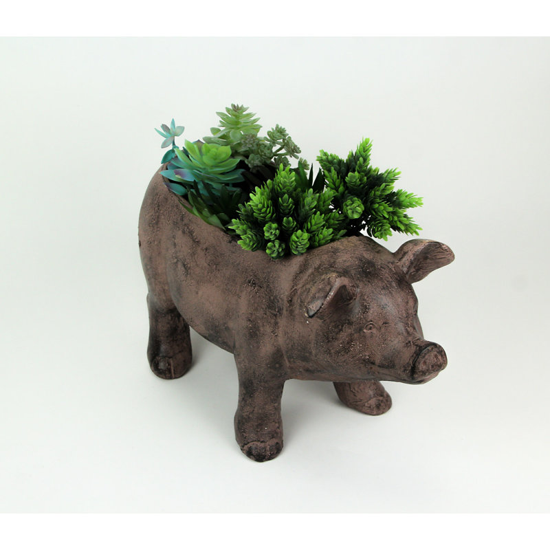 Ceramic Statue Planter, Brown