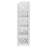 5-Tier Carved PVC Board Shoe Rack White Wood-Plastic Composite
