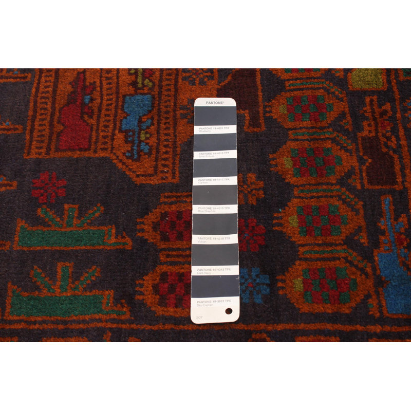 Tapis bleu marine foncé Rare War 3 pi 8 po x 6 pi 9 po