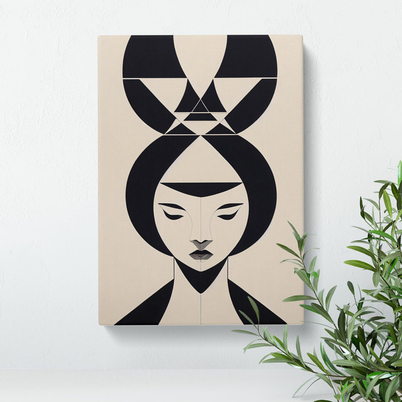Abstract Face Of A Woman No.2 - Wrapped Canvas, 50cm H x 35cm W x 3cm D