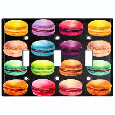 Patterned 3 - Gang Toggle Light Switch Standard Wall Plate