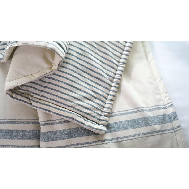 Red and White Cotton Reversible Toddler Throw Blanket