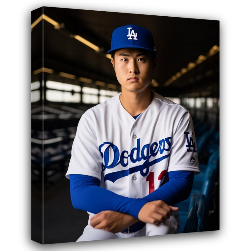 "Shohei Ohtani 5" sur toile, H 32 po x l 26 po