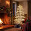 Sapin de Noël artificiel pré-illuminé de 1,83 m avec 623 extrémités de branches en PE, 420 lumières DEL blanc chaud, sections articulées et support métallique pliable