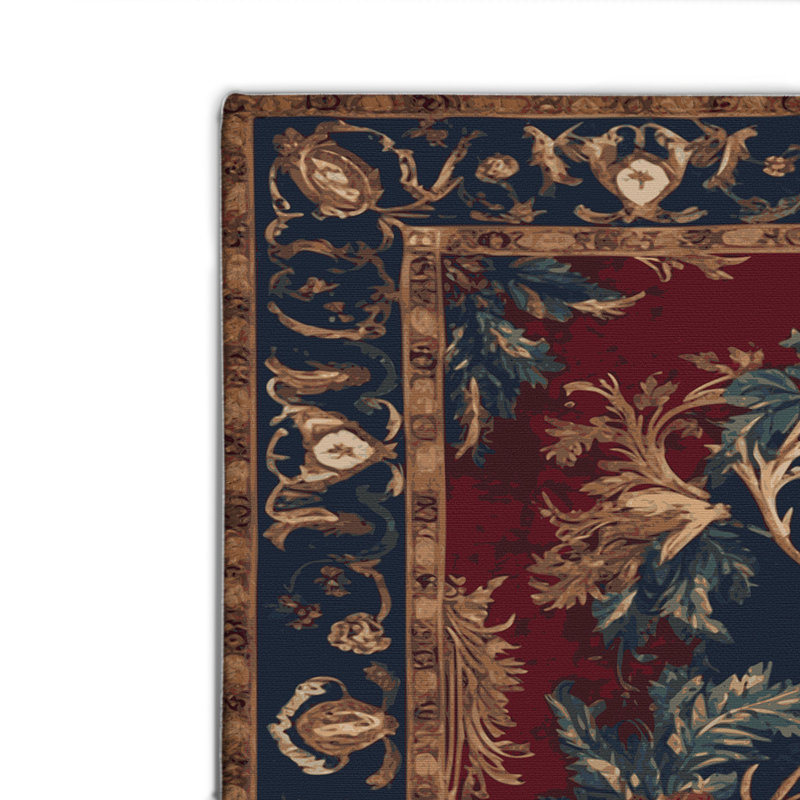 Tapis d'intérieur et d'extérieur brun français, Rectangulaire 2 pi x 3 pi