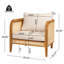 Chaise avec accoudoirs rembourrée pour l'extérieur