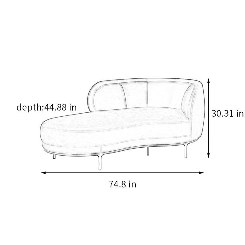 Velvet Chaise Lounge