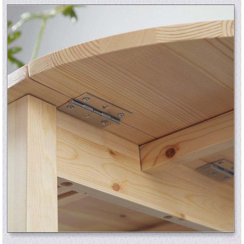Table de cuisine à abattants en bois massif avec conception pliable pour les espaces repas compacts et utilisation quotidienne polyvalente