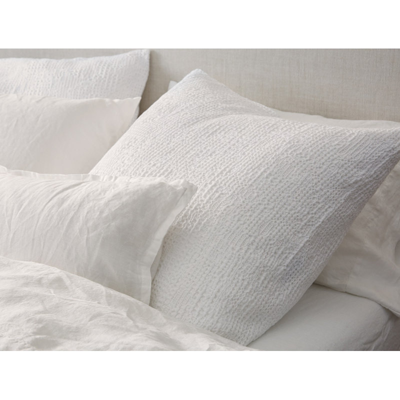 Reyes Pillow Sham, Alpine White, Standard/Twin