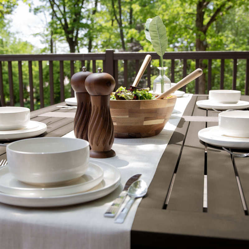Ensemble repas pour 6 personnes Kile, Brun bois, L 84 po x l 42 po x H 36 po