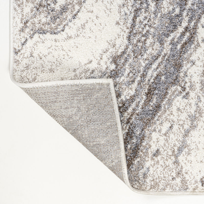 Tapis brun / gris Olvin, Rectangle 7 pi 9 po x 10 pi