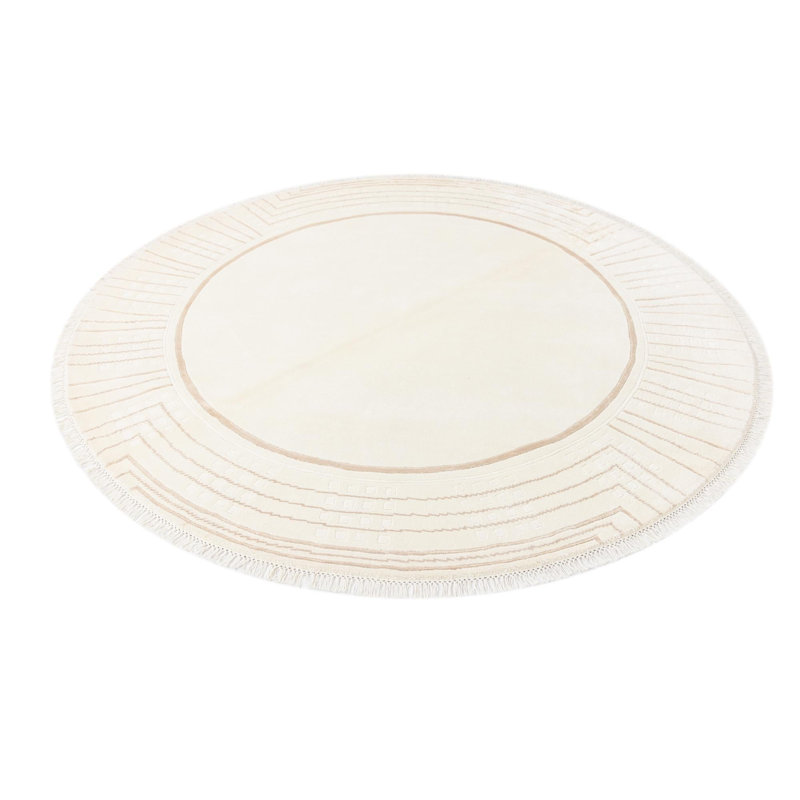 Tapis rond beige clair Osborne