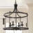 Leitersburg 4 - Light Iron Dimmable Chandelier