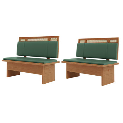 Banc rembourré en similicuir Simple