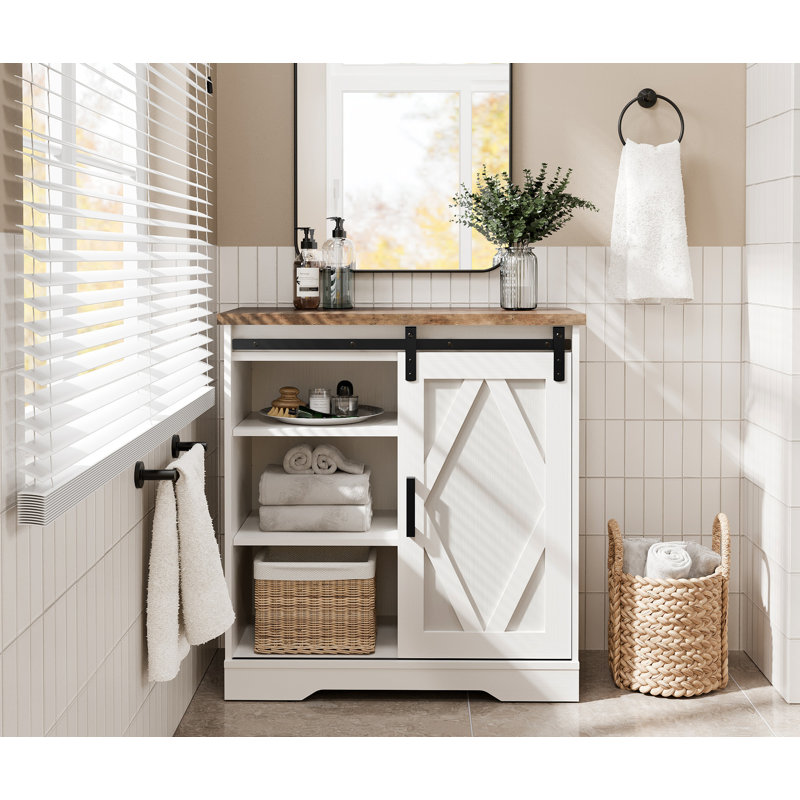 Armoire décorative Yahmir, Chêne blanc