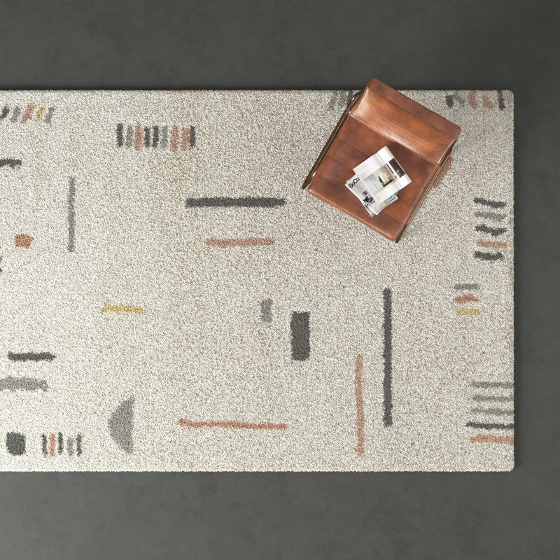 Morin Geometric Shag Area Rug, Rectangle 7'10" x 10'