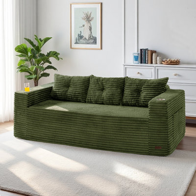 78.7"3-Seater Sofa,Modular Comfy Small Cloud Couch for Small Spaces, Compression Sofa No Assembly