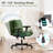 Criss Cross Legged Office Chair with Wheels,Wide Office Desk Chair with Flipable Back Cushion,Mid Back Ergonomic Computer Chairs(Forest Green))-163819052