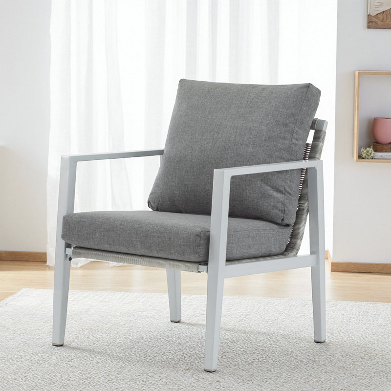 Méridienne Modern, Gris, argent et blanc