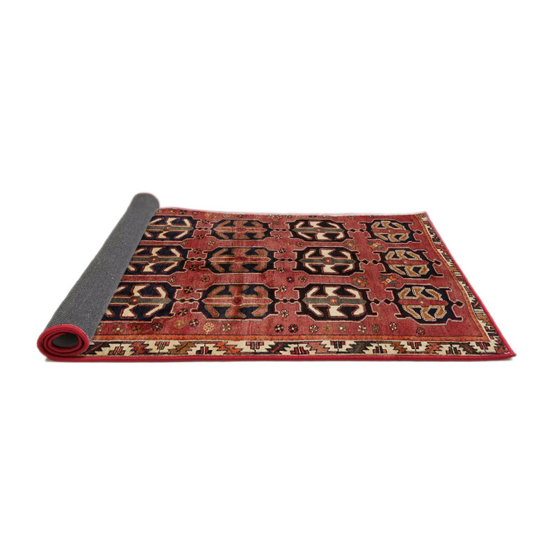 Tapis traditionnel rouge / noir Ciro, Rond 4 pi