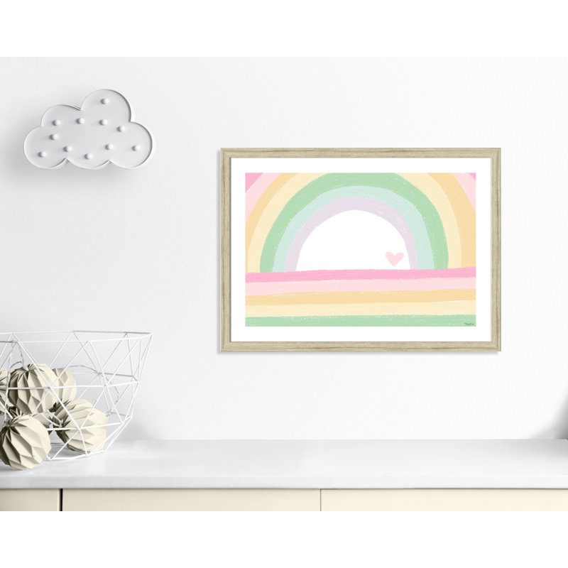 Décoration murale pour enfants, H 26,5 po x l 36,5 po x P 0,63 po, Beige Flat Framed