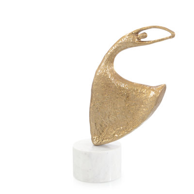 Windswept Waltz Sculpture On Marble, Nickel III