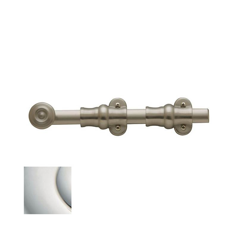 Ornamental Surface Bolt, Bright Nickel, 9.2" H x 2.7" W x 2.2" D