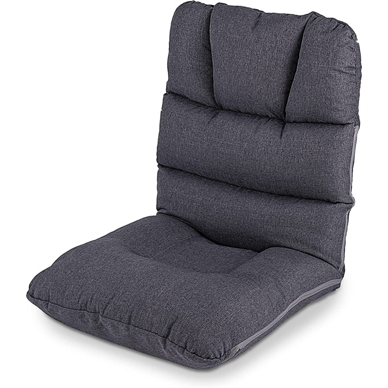 Latitude Run® Adjustable Reclining Floor Game Chair, Charcoal