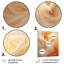 Dimensions infinies du beige et de l'orange - art mural abstrait en métal-1353544926