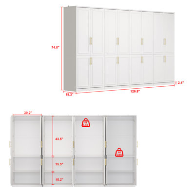 Milen Solid and Manufactured Wood Armoire