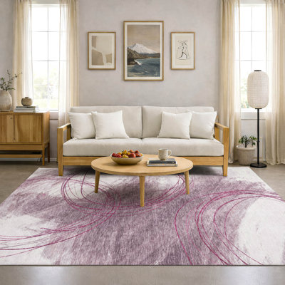 Premium Machine Washable Mayfield AMF2396 Abstract Rug