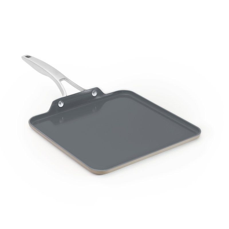 Calphalon  Premier Ceramic Nonstick 11" Square Griddle, Mushroom Gray