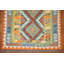 Tapis oriental multicolore en laine Kilim 4 x 5