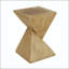 Table d'appoint TESS Modern - forme de sablier torsadé, naturel clair, sans assemblage-129458320