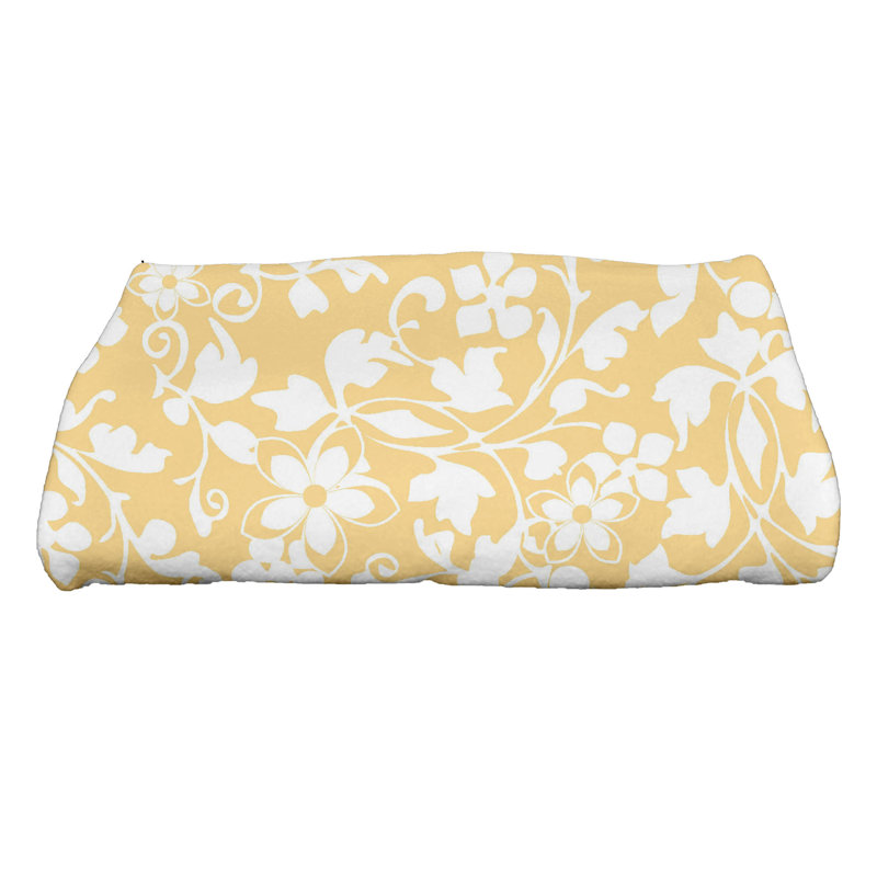 Serviette de bain en microfibre, Jaune