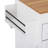 85.5" Kitchen Island With Extendable Dining Table, 3 Side Open Shelves, Power Outlet, 3 Drawers & 2 Doors-1557703910