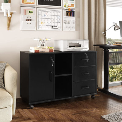 1 -Door 3 -Drawer 2 -Shelf Storage Cabinet