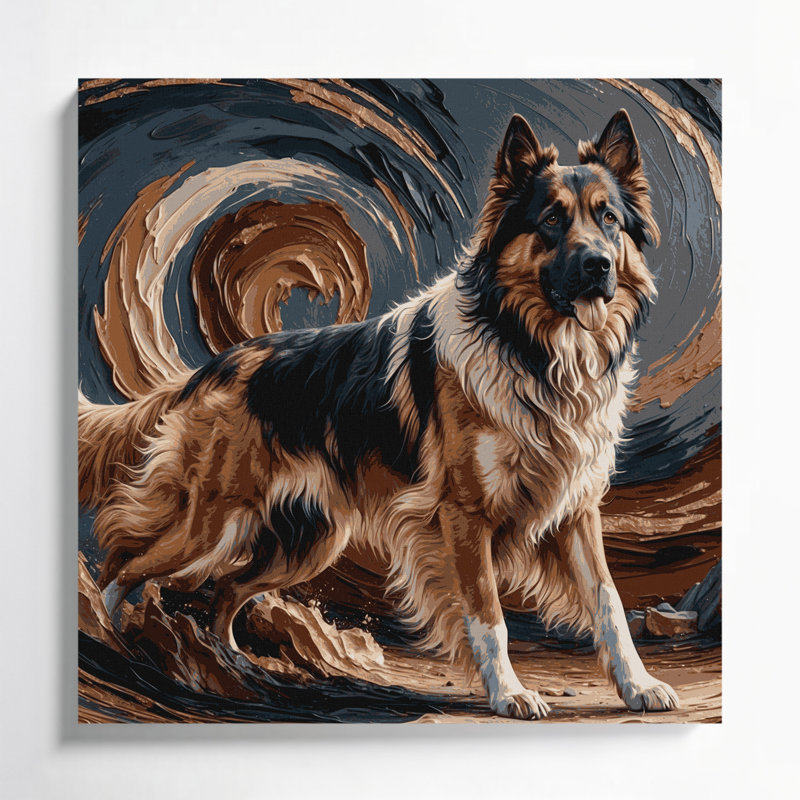 «Dogs Anatolian Shepherd Brown», art mural sur toile, H 12 po x l 12 po