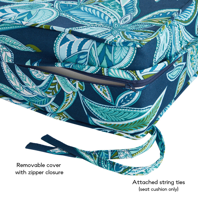 Outdoor 2-Piece Deep Seat Cushion Set, Botanical Crestwood