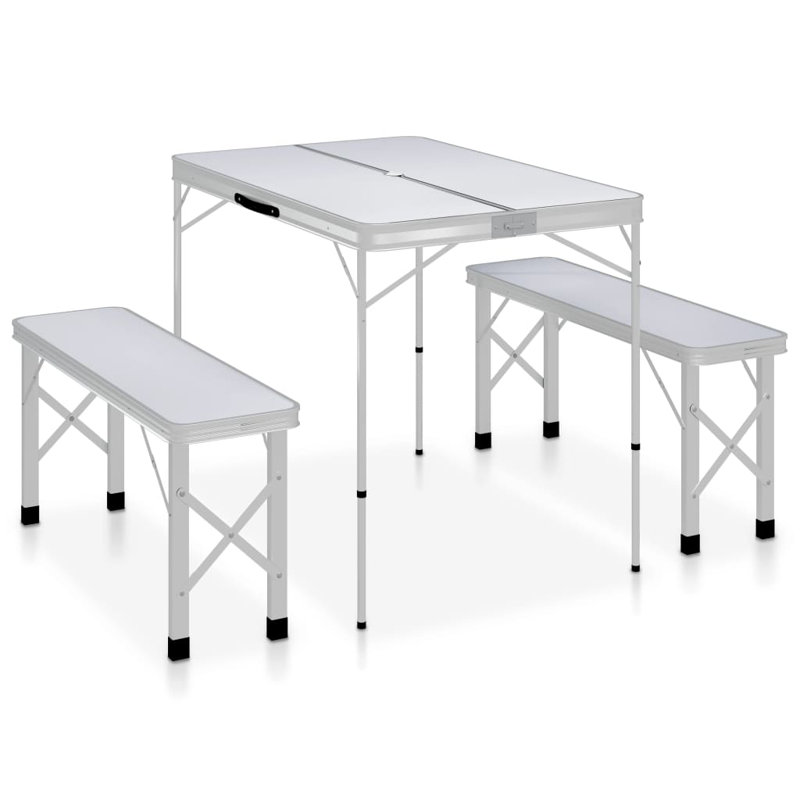 Zarmayr Rectangular Outdoor Camping Table - 90 cm W 60 cm D, Grey