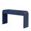 Console moderne avec 2 tiroirs de rangement, table d'entrée cannelée à silhouette arrondie pour le couloir du salon et du vestibule (bleu marine)-710149900