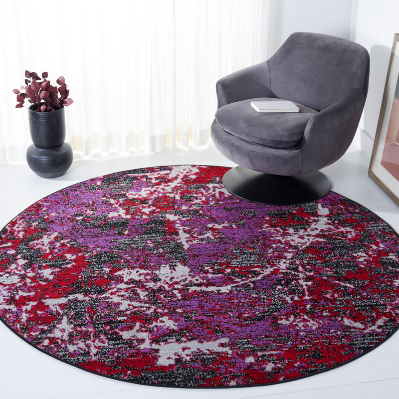 Skyler Performance Abstract Rug, Round 6'7"