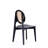 Versailles Industry Chic Solid Ash Wood Dining Side Chair in Black and Natural-103894334