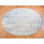 Tapis rond bleu en laine et soie noué à la main 9 pi x 9 pi 91B51AD7A43E4377891330EDA9D756C5