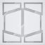 Panneaux muraux décoratifs en acrylique Greeley, grand, l 23 3/8 po x H 23 3/8 po x T 1/8 po, gris