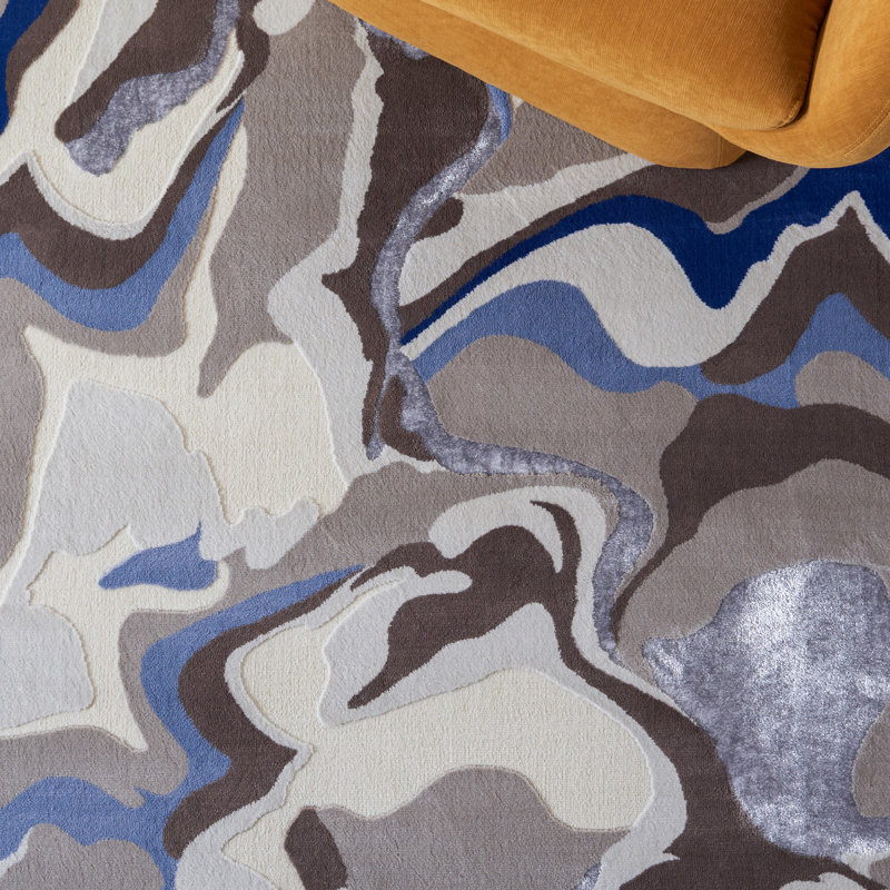 Hermina Vogue Performance Abstract Rug, Rectangle 5'1" x 7'6"