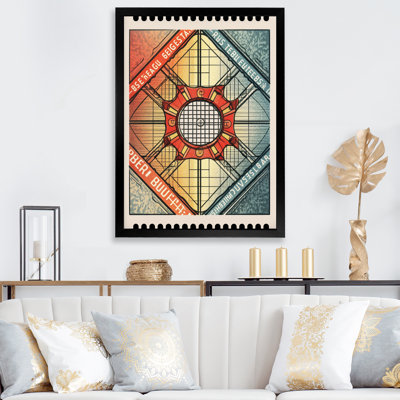 «Vintage Bauhaus Geometric Stamp Retro Colors», reproduction sur toile