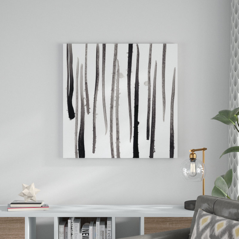 Monochrome Gestures V by June Erica Vess - Wrapped Canvas Print, 91cm H x 91cm W