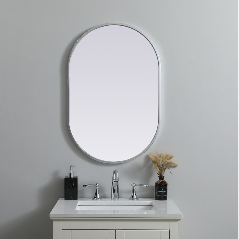 Miroir mural Sabine, 30 po x 20 po, Argent