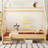 Full House Platform Bed With Stairs, Solid Wood Twin Bed Frame, Low Profile And Childlike Fun Design, Natural-151978092-151978094